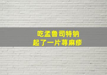 吃孟鲁司特钠起了一片荨麻疹