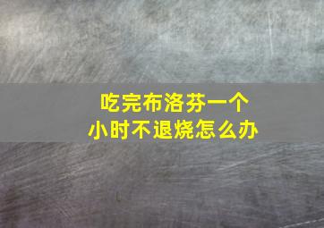 吃完布洛芬一个小时不退烧怎么办