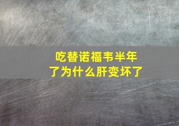 吃替诺福韦半年了为什么肝变坏了