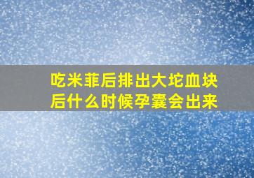 吃米菲后排出大坨血块后什么时候孕囊会出来