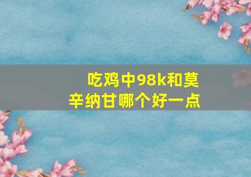 吃鸡中98k和莫辛纳甘哪个好一点