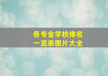 各专业学校排名一览表图片大全