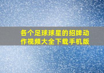 各个足球球星的招牌动作视频大全下载手机版