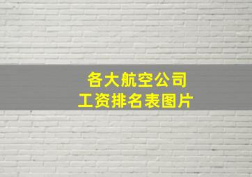 各大航空公司工资排名表图片