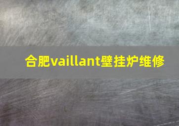 合肥vaillant壁挂炉维修