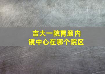 吉大一院胃肠内镜中心在哪个院区