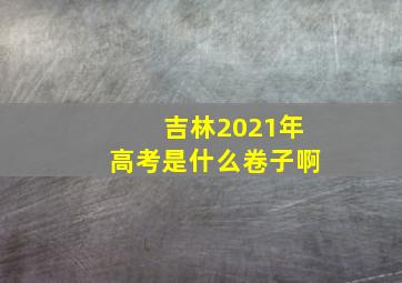 吉林2021年高考是什么卷子啊