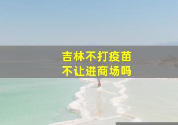 吉林不打疫苗不让进商场吗