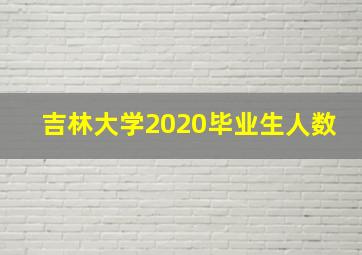 吉林大学2020毕业生人数