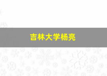 吉林大学杨亮