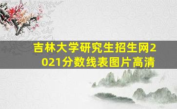 吉林大学研究生招生网2021分数线表图片高清