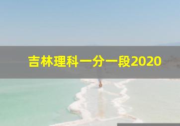 吉林理科一分一段2020