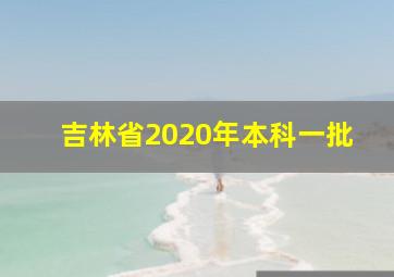 吉林省2020年本科一批