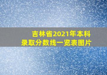 吉林省2021年本科录取分数线一览表图片