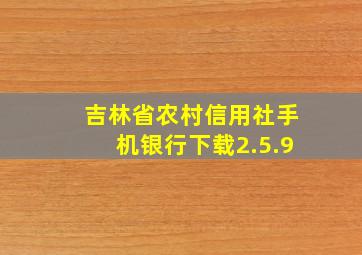 吉林省农村信用社手机银行下载2.5.9