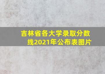 吉林省各大学录取分数线2021年公布表图片