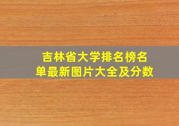 吉林省大学排名榜名单最新图片大全及分数