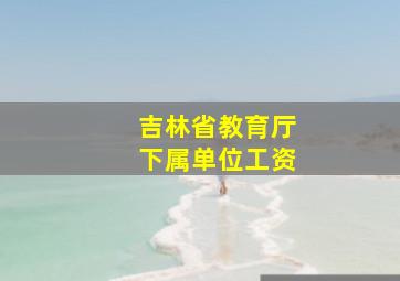 吉林省教育厅下属单位工资