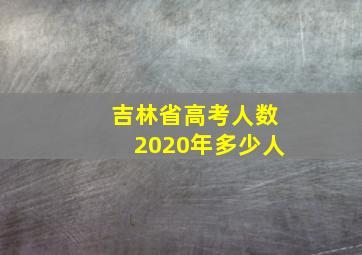 吉林省高考人数2020年多少人