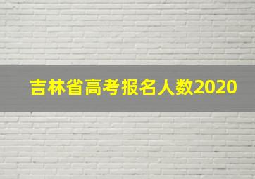 吉林省高考报名人数2020