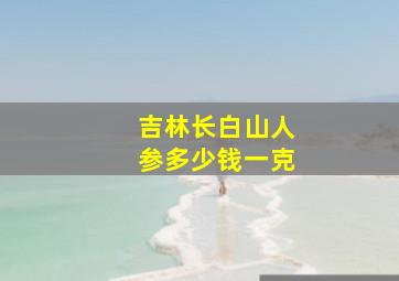 吉林长白山人参多少钱一克