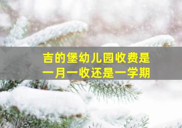 吉的堡幼儿园收费是一月一收还是一学期