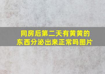 同房后第二天有黄黄的东西分泌出来正常吗图片