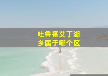 吐鲁番艾丁湖乡属于哪个区