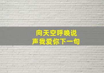 向天空呼唤说声我爱你下一句