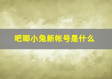 吧唧小兔新帐号是什么