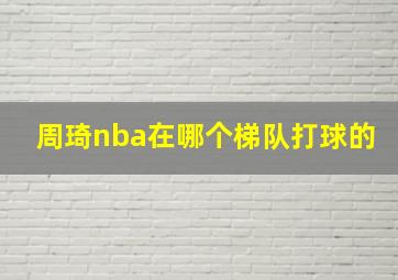 周琦nba在哪个梯队打球的