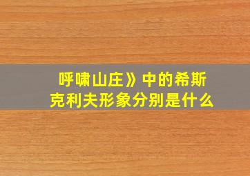 呼啸山庄》中的希斯克利夫形象分别是什么