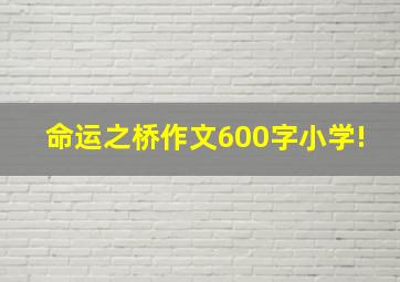 命运之桥作文600字小学!