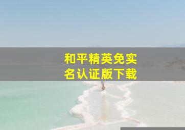 和平精英免实名认证版下载