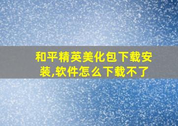 和平精英美化包下载安装,软件怎么下载不了