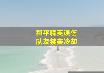 和平精英误伤队友禁赛冷却