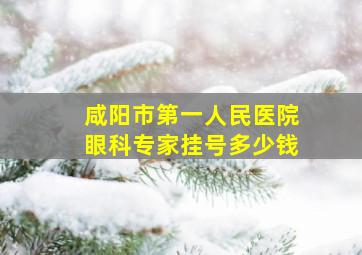 咸阳市第一人民医院眼科专家挂号多少钱