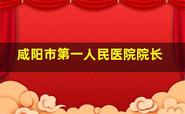 咸阳市第一人民医院院长