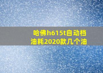 哈佛h615t自动档油耗2020款几个油