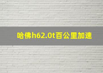 哈佛h62.0t百公里加速