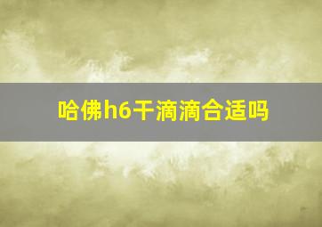 哈佛h6干滴滴合适吗