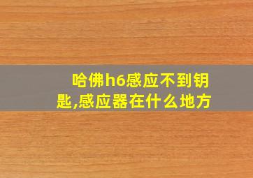 哈佛h6感应不到钥匙,感应器在什么地方