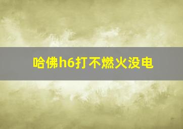 哈佛h6打不燃火没电