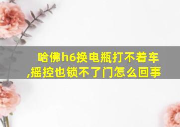 哈佛h6换电瓶打不着车,摇控也锁不了门怎么回事