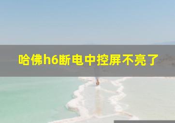 哈佛h6断电中控屏不亮了