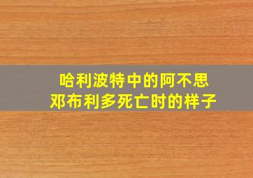 哈利波特中的阿不思邓布利多死亡时的样子