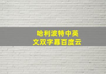 哈利波特中英文双字幕百度云