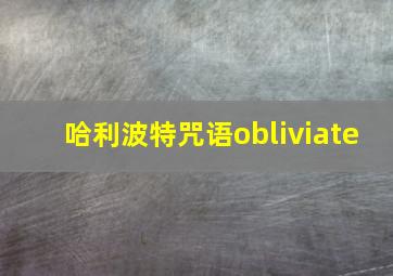 哈利波特咒语obliviate