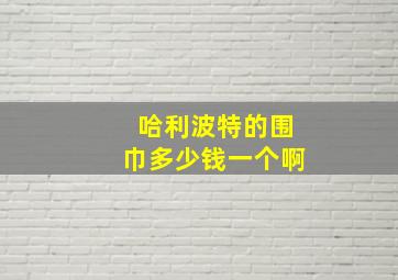 哈利波特的围巾多少钱一个啊