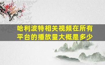 哈利波特相关视频在所有平台的播放量大概是多少